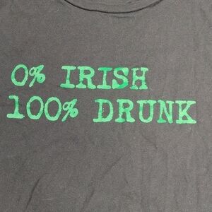 Irish drunk men's medium t shirt